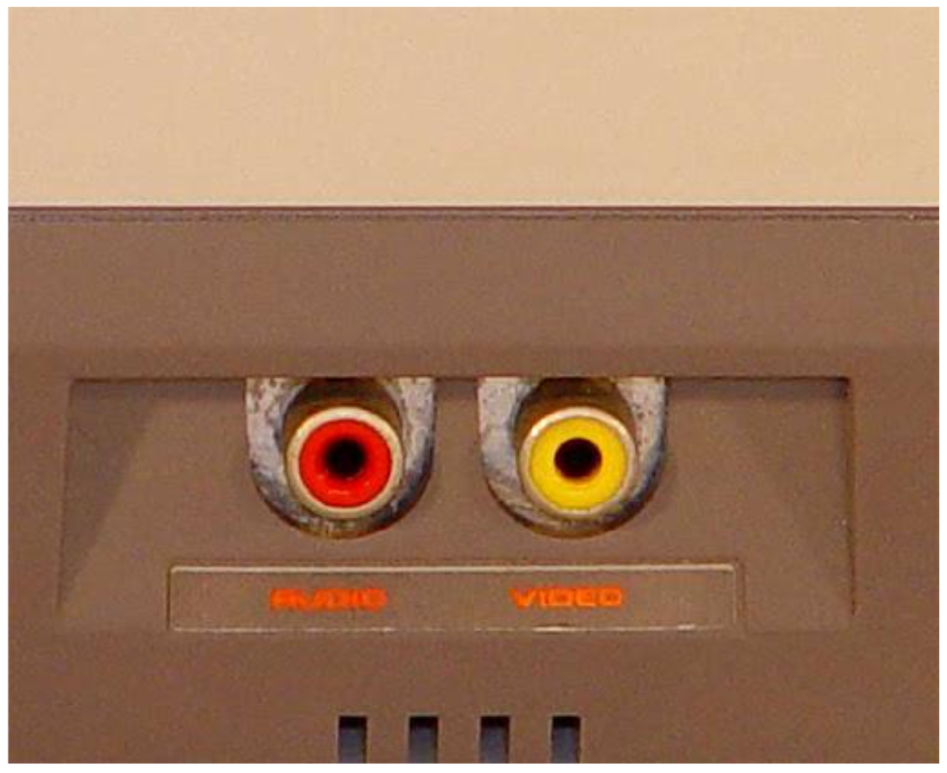 AV inputs on a Nintendo NES.